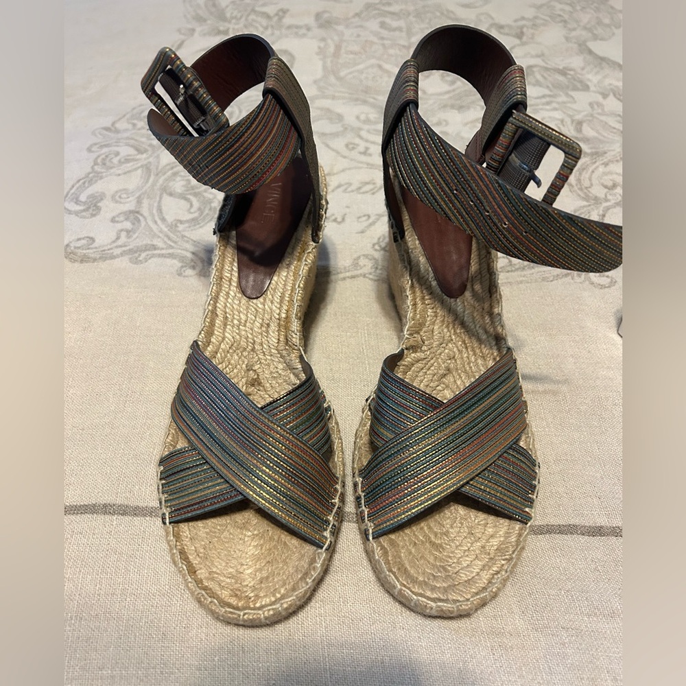 Vince Stefania’s multi metallic wedge, size 10